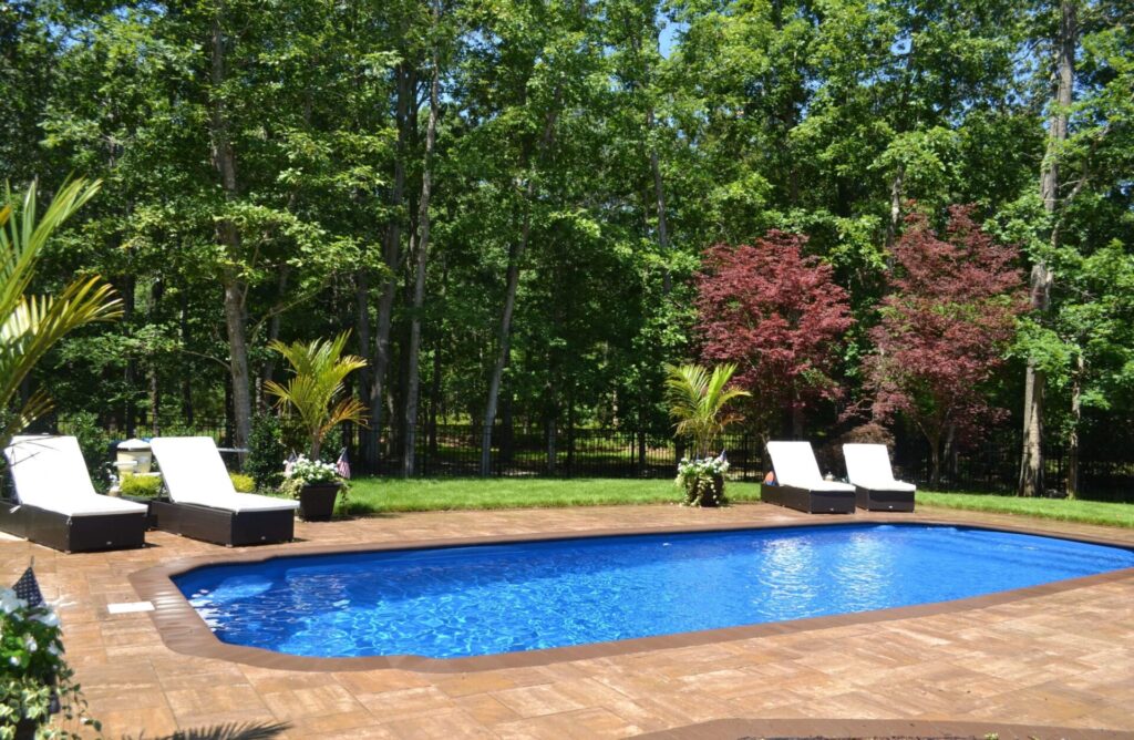 Custom fiberglass pool installation by Evergreen Pros in South Jersey